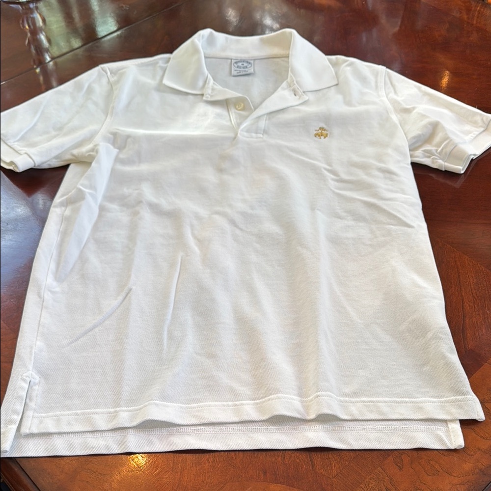 White Cotton Polo Shirt with Textured Fabric